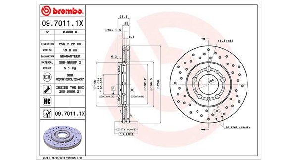 MAGNETI MARELLI Тормозной диск 360406049402